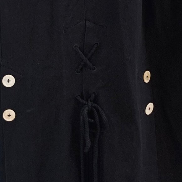 +MINT+ ANN DEMEULEMEESTER heavy cotton, oversized/long black blazer (EUR 42) - Picture 7 of 15